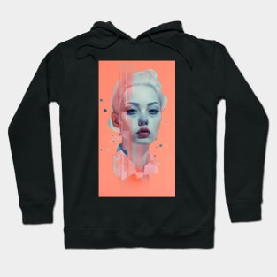 Ethereal Riso Lady: Grace in Print Hoodie